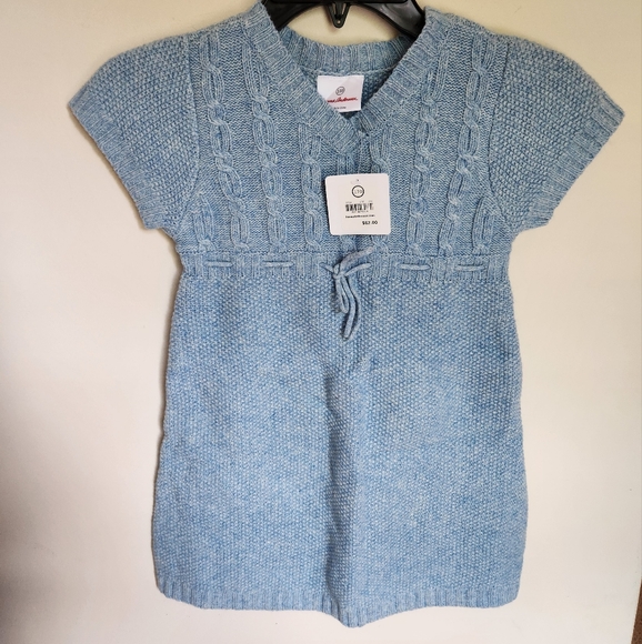 Hanna Andersson Sky Blue Knit Dress Size 110 - Picture 1 of 6